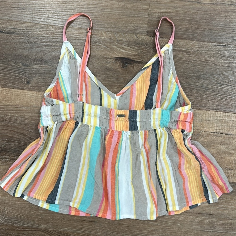 O’Neill Kelby Stripe top tank crop style Size XS. Beautiful summer fun colors - Picture 5 of 9